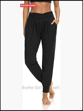 Yoga Sweatpants Loose Workout Harem Joggers Casual Lounge Pajama Pants with